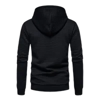 Waffle Pattern Hoodie, Cool Hoodies For Men, Men's Casual Solid Pullover Hooded Sweatshirt Streetwear For Winter Fall, As Gifts 2
