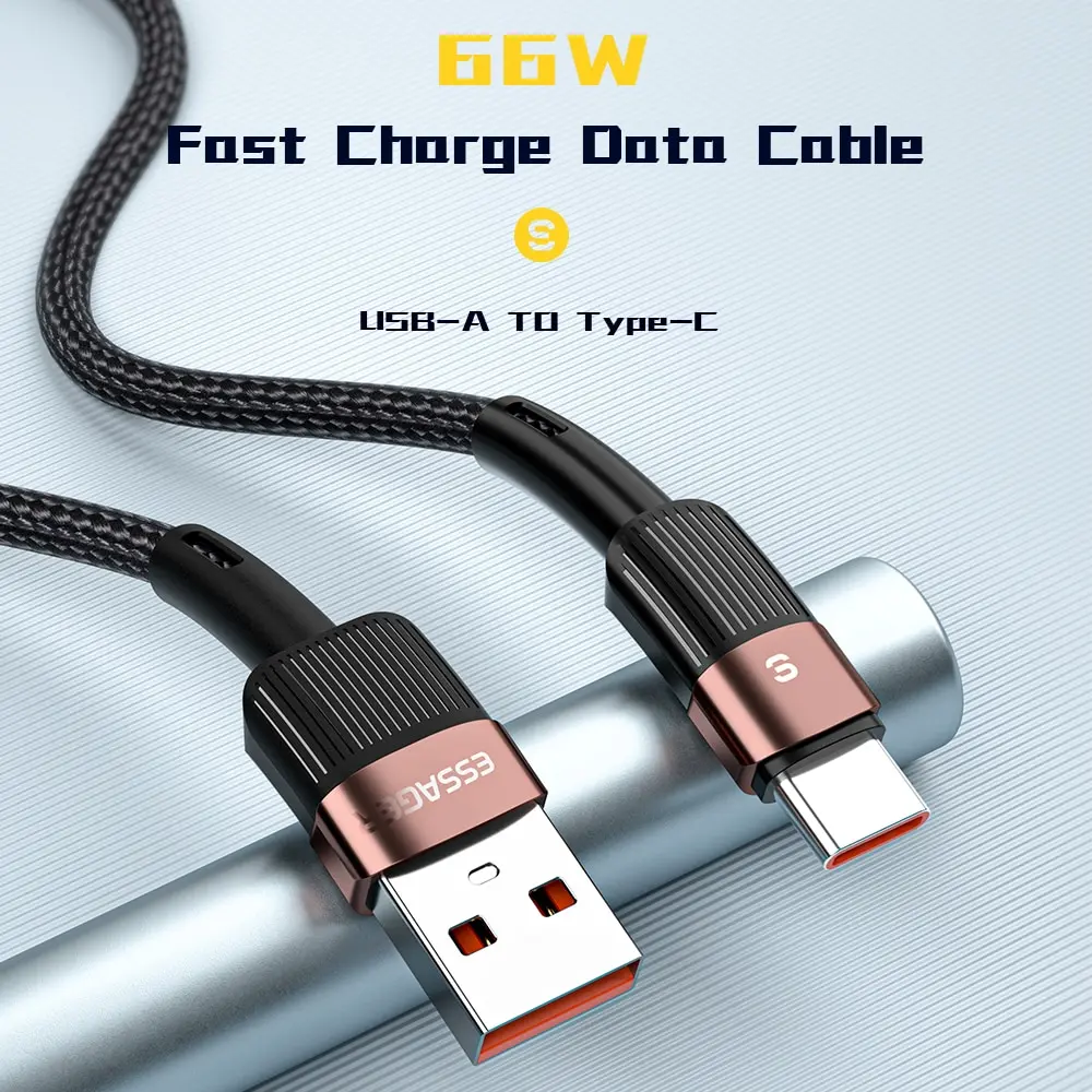 Essager 6A Type C USB Cable - Fast Charging 66W Wire Charger & Data Cord