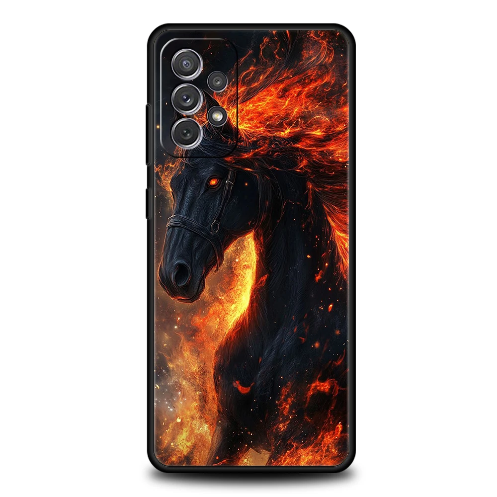 Elegant Horse Design Soft TPU Phone Case - Durable Protection