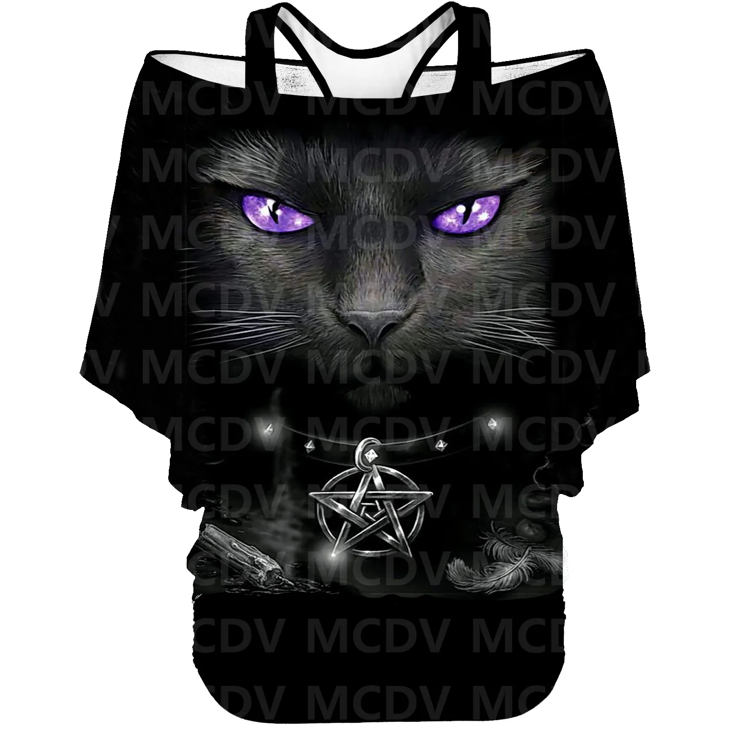 

Halloween 3D Printed Fake Two-Piece Top Women's Retro Punk Casual T-Shirt Harajuku Streetwear Collection