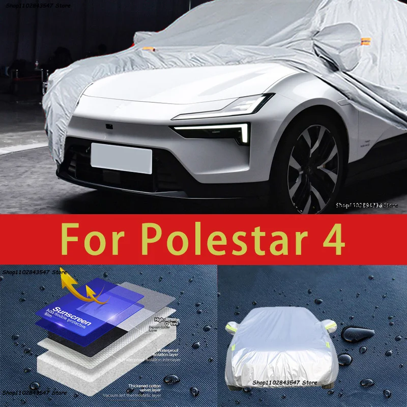 

For Polestar 4 Outdoor Protection Full Car Covers Snow Cover Sunshade Waterproof Dustproof Exterior Car accessories