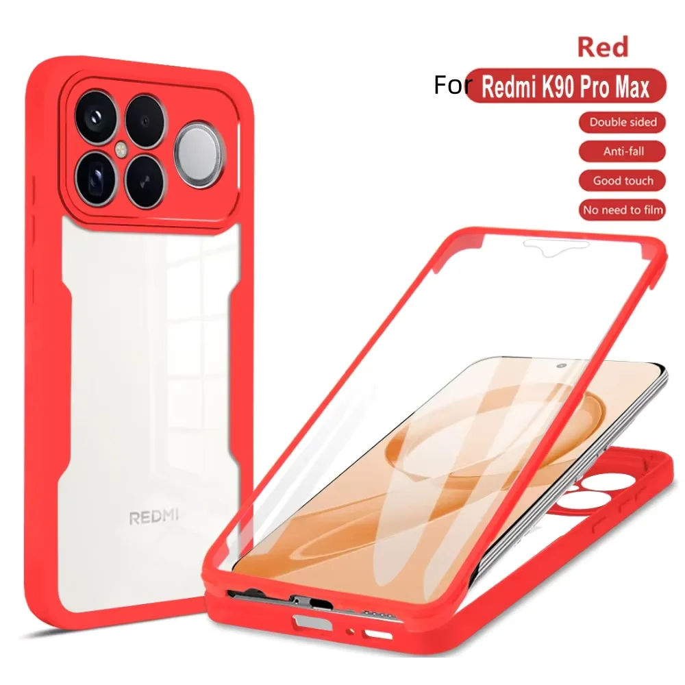 360° Full Body Protection Clear Silicone Shockproof Case with Screen Protector