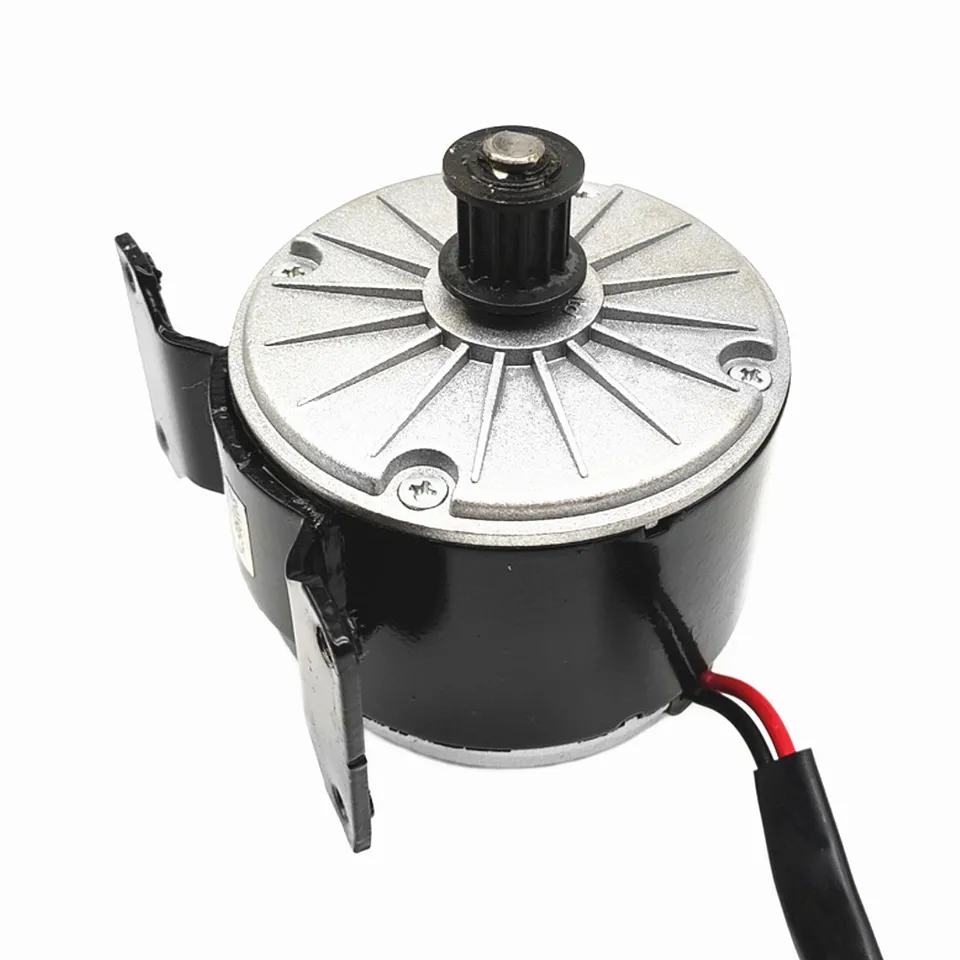 MY6812 permanente magneet DC-transmissiemotor, 12 V, 120 W, borstelmotor, kleine hogesnelheidsborstelmotor met riemschijf Elektrische scooters