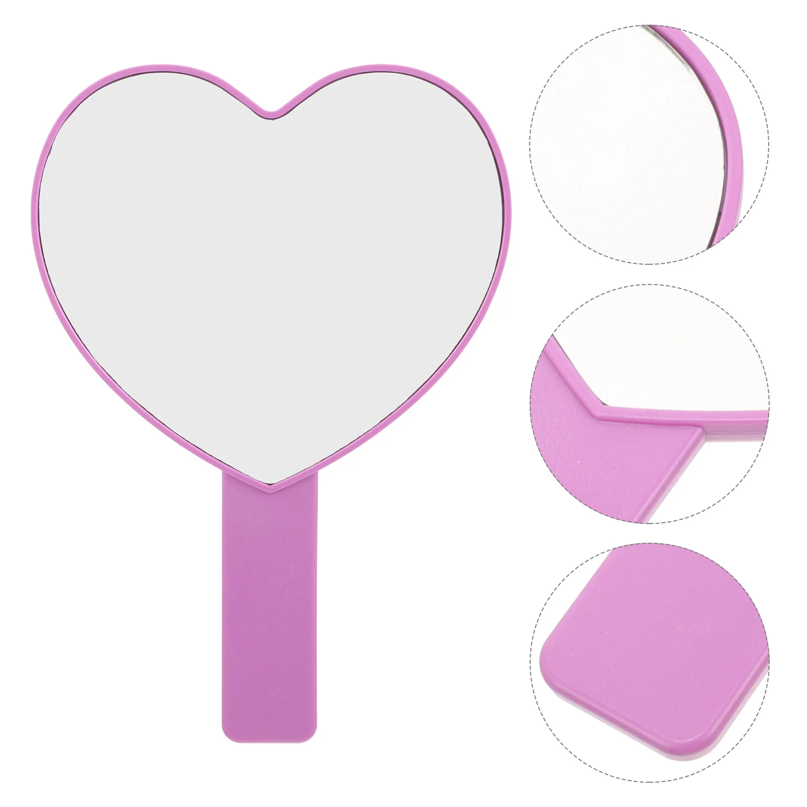 

Heart-Shaped Handheld Mirror Travel Makeup Mirror Vanity Mirror with Handle