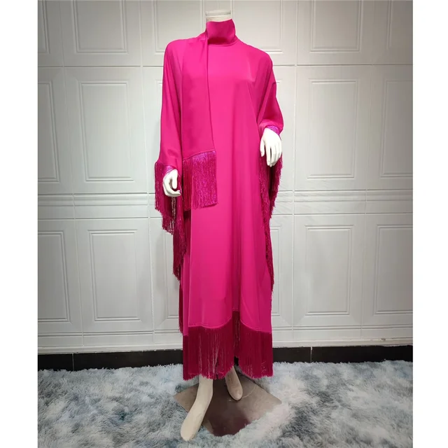 Mode gland Abayas femmes manches chauve-souris Maxi robe caftan dubaï robe de soirée Islam Jalabiya Eid Caftan marocain Kebaya Djellaba