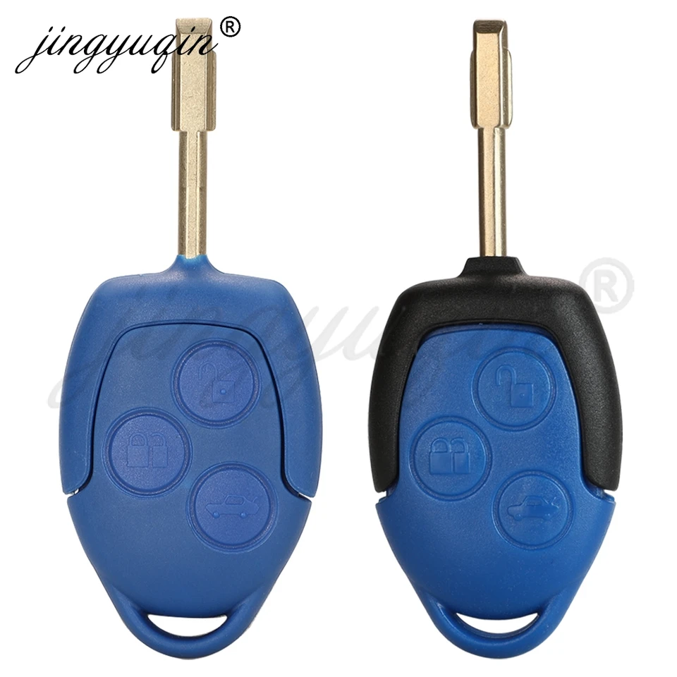 C-FUNN 3 Pulsante Blu A Chiave Remota Caso FOB con Batteria per Ford Transit Mk7