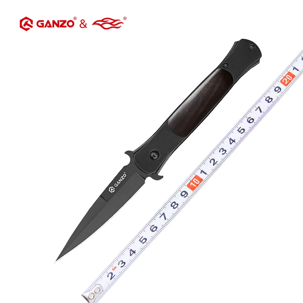 58HRC Ganzo G707B 440C blade Folding knife Survival Camping