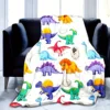 Dinosaur Land Fantasy Blanket Childishly Fun Multi-Species Dinosaur Pattern Creative Gift For Kids Sofa Bedroom Available 1
