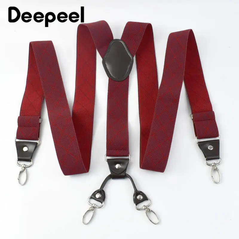 

Эластичные мужские подтяжки Deepeel 3,5*115 см, металлическая пряжка с крючком, Мужской бандаж, подтяжки с 4 зажимами, подтяжки для костюма, брюк, аксессуары для одежды, 1 шт.