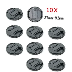 Universal Snap-On Camera Front Lens Cap Protector - 10-Pack, Multiple Sizes (58mm-)