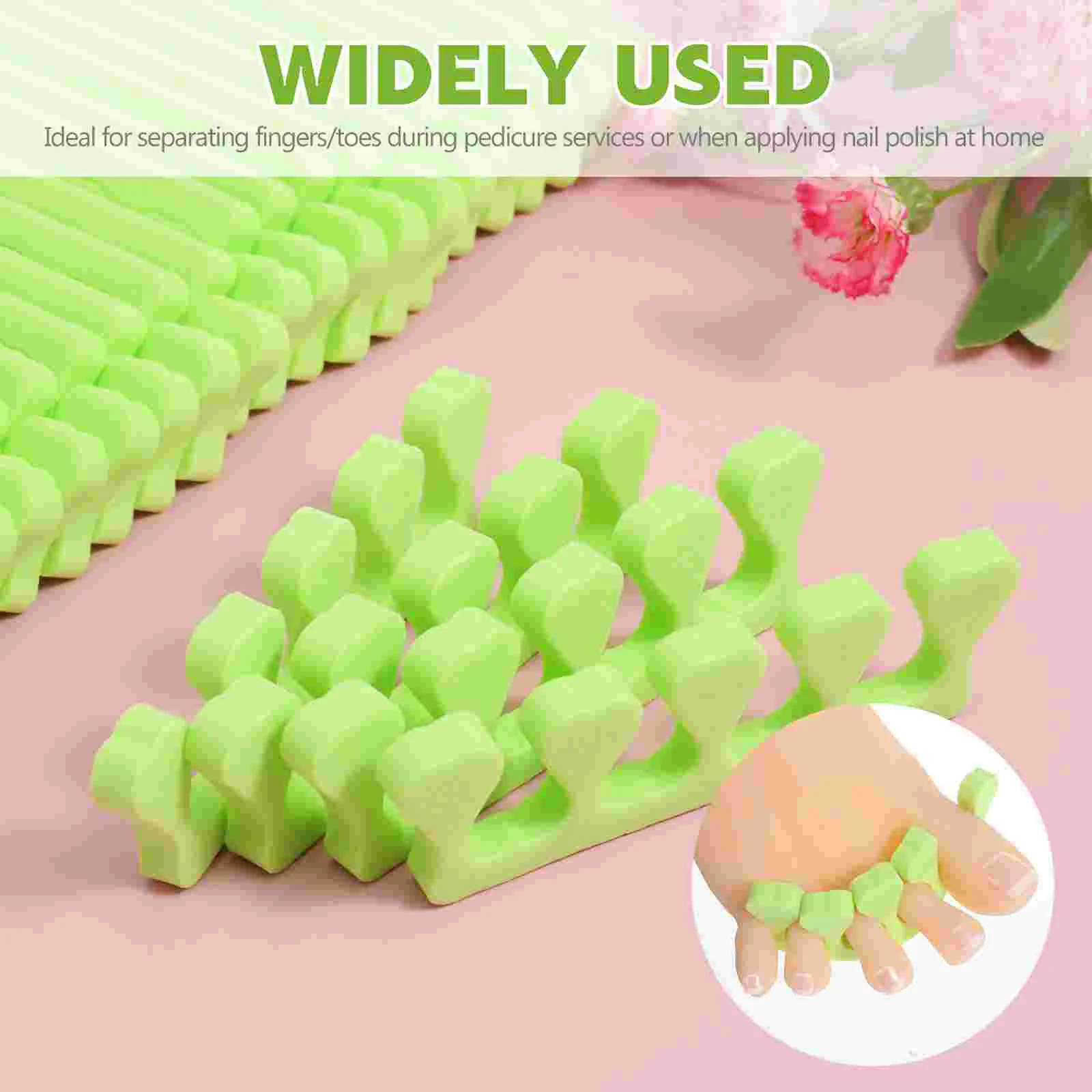 100 Pairs Disposable Sponge Toe Separator Cover Foot Adjuster Nail Tools for Protector Spacers Women's