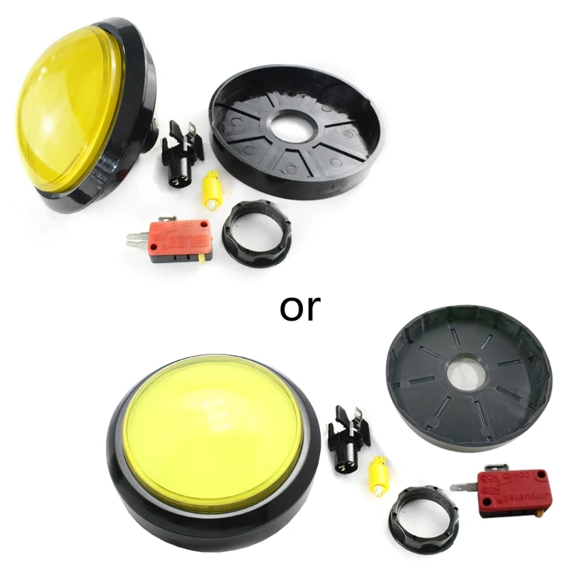 

Round Push Button LED Illuminated with Microswitch Large Dome Light