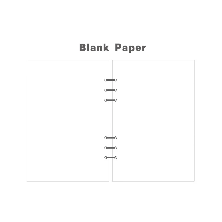 Loose Leaf Spiral Notebook Refill with Mixed Layouts