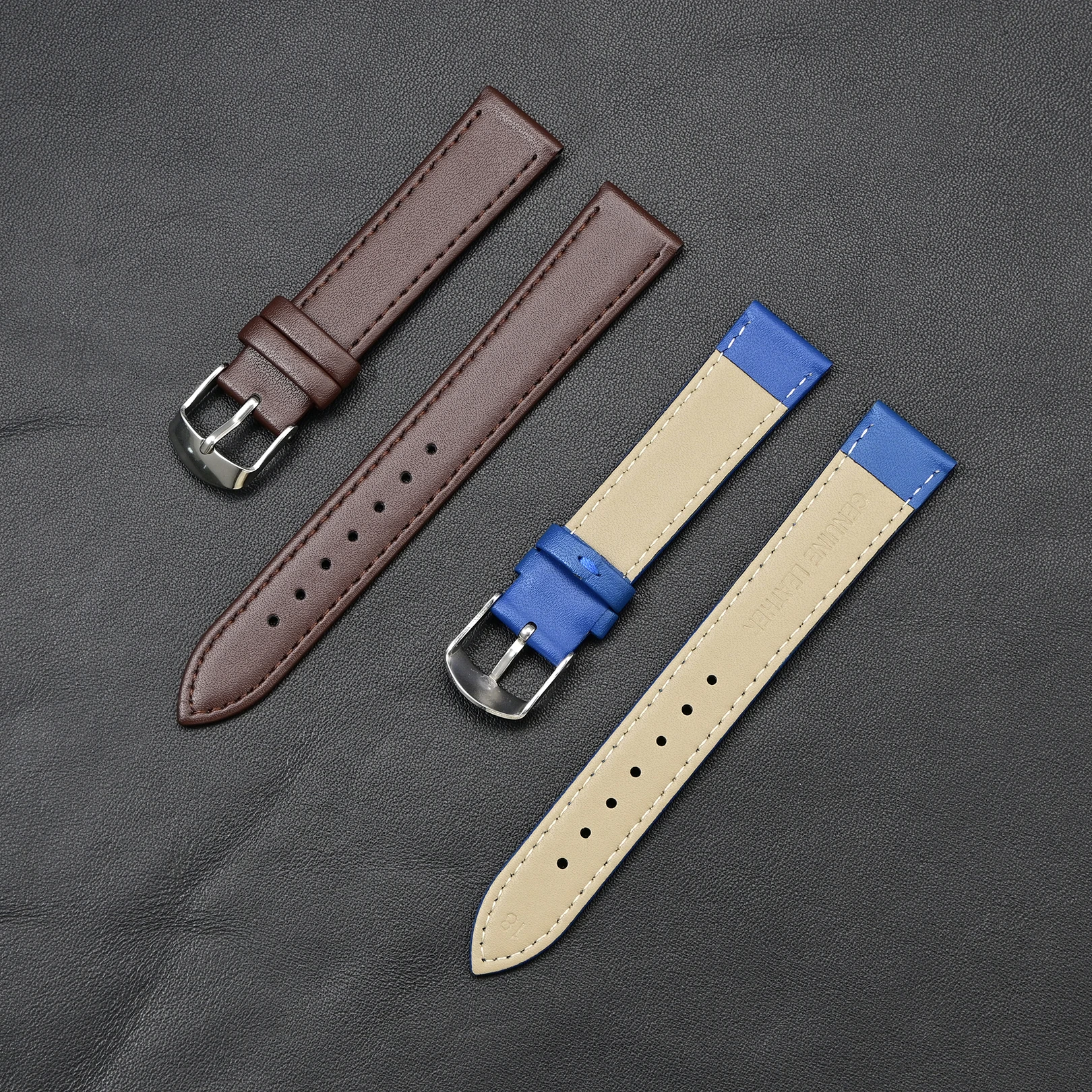 Vibrant Universal Leather Watch Strap - Cowhide Replacement Band