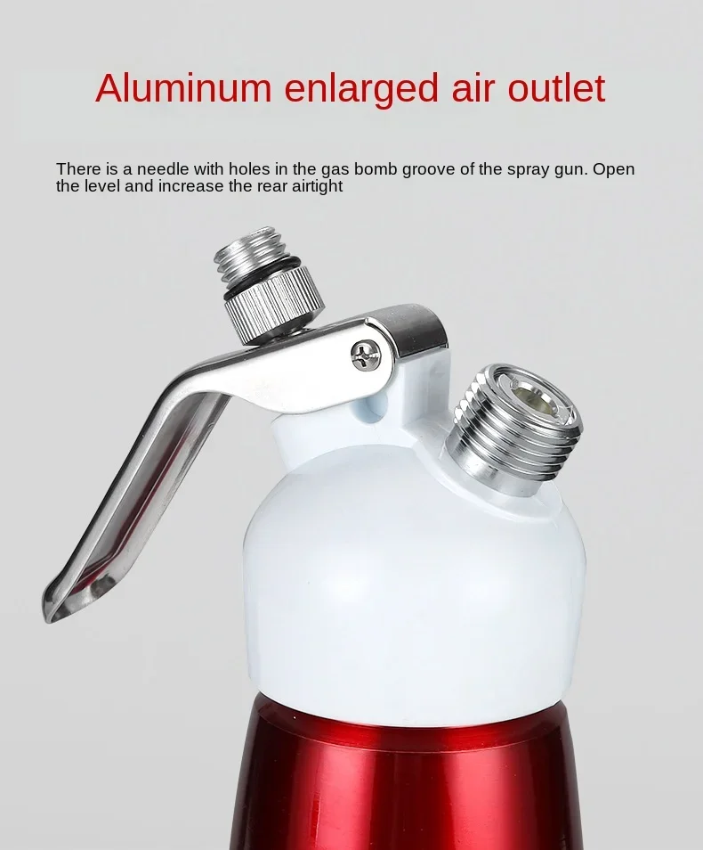 Description Picture 3 of item500ML Cream Dispenser Whipped Whipper Artisan Cream Whipper with Decorating Nozzles Made
