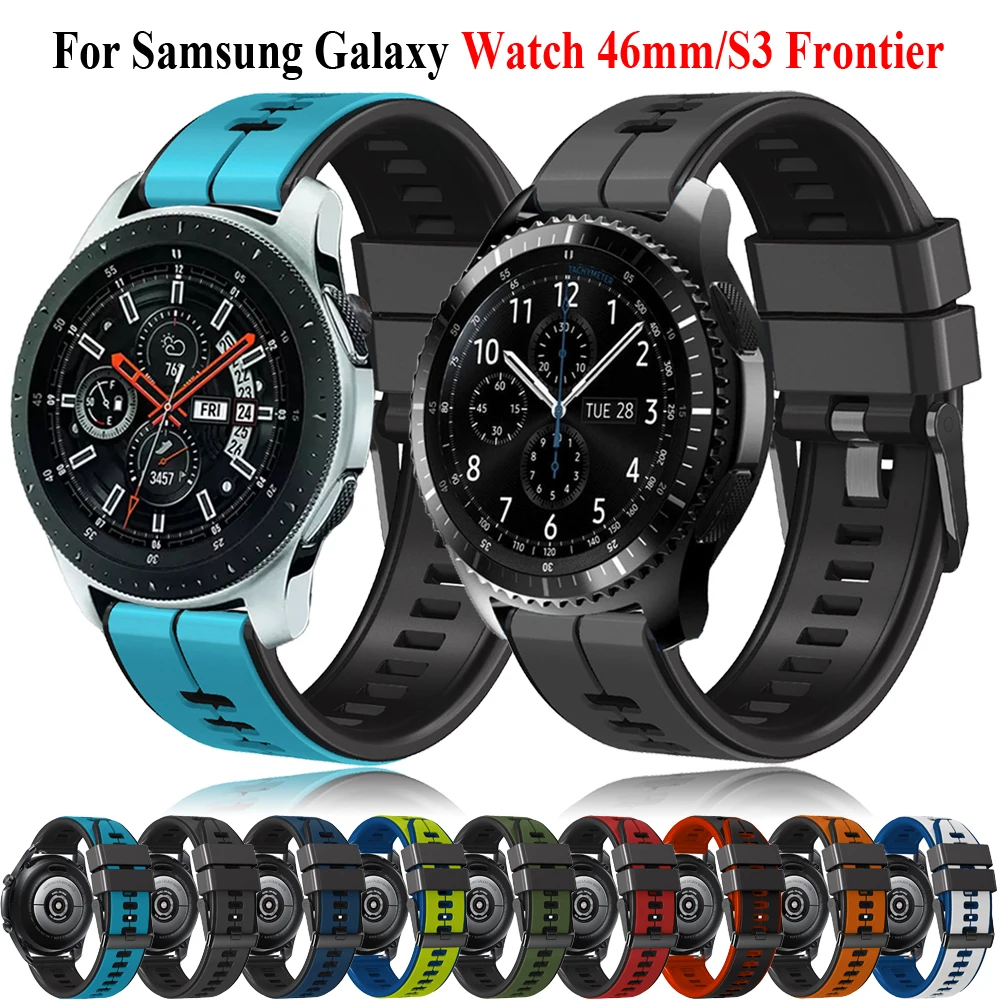 Cinturino In Silicone Da 22Mm Per Samsung Galaxy Watch 3 45Mm 46Mm Wristband S3 Classic/Frontier Strap Bracciale Smartwatch Accessori