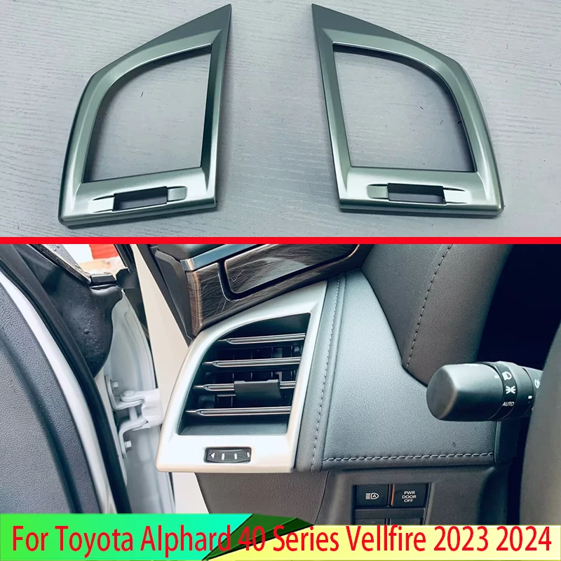 Для Toyota Alphard 40 серии Vellfire 2023 2024 ABS вентральная Крышка для вентиляционного отверстия зеркальная рамка молдинг украшение
