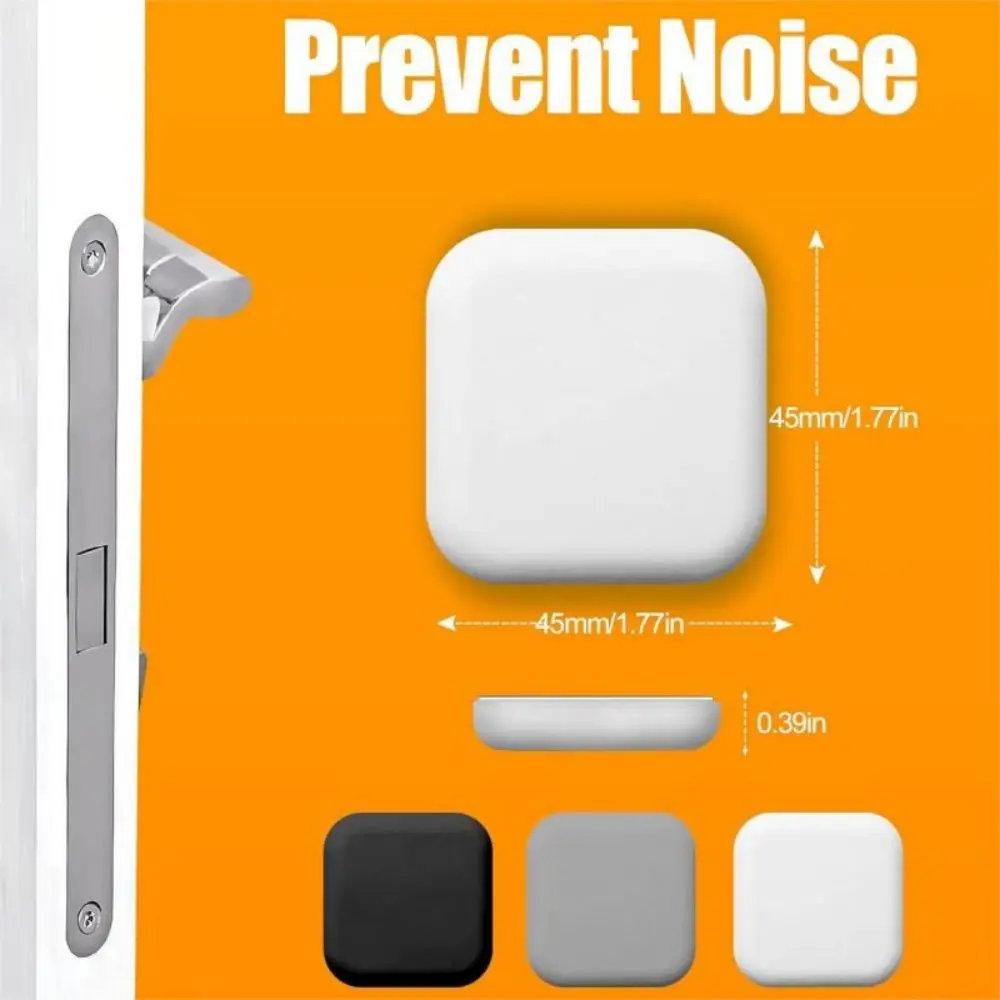 Rubber Door Stoppers 4pcs Door Stoppers Wall Protector Buffer Guard Doorknob Door Handle Bumper Self Adhesive Soft Rubber Crash Pad For Home