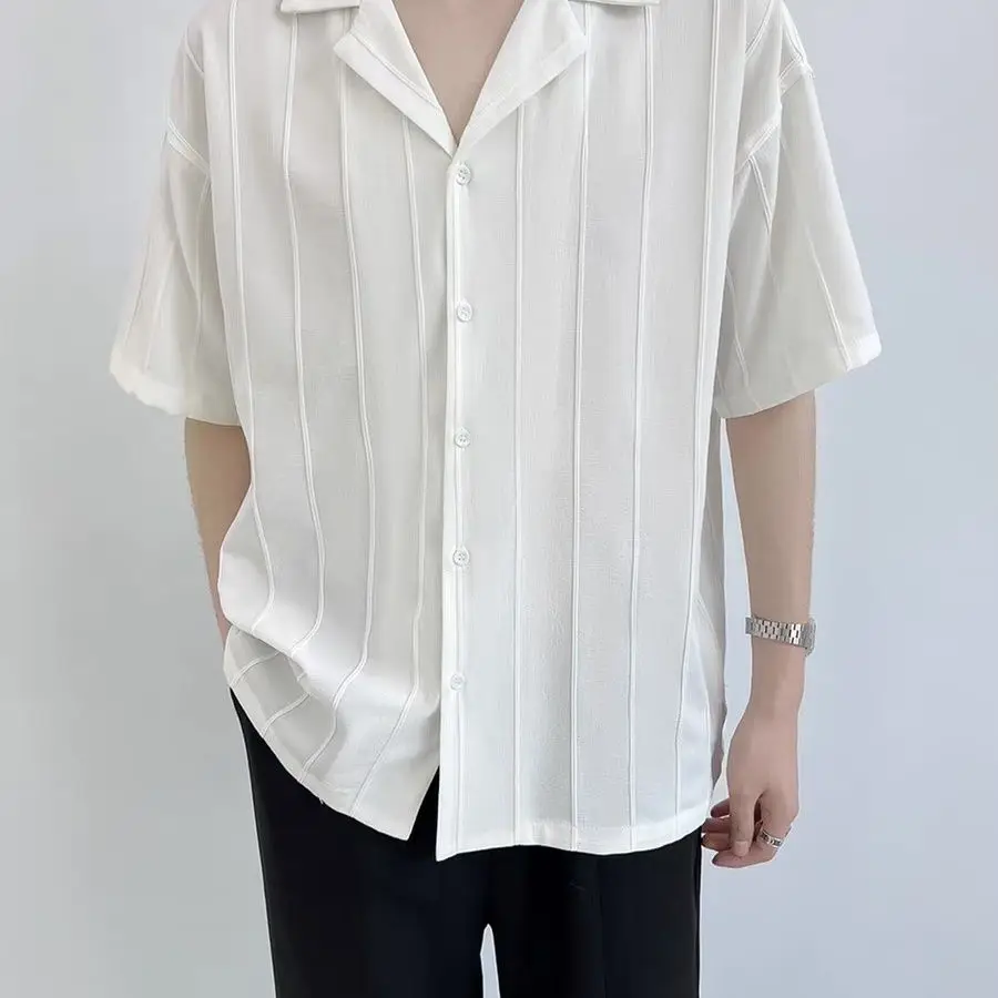 thumbnail image 1 of Camisas y blusas a rayas para hombre, camisetas de manga corta para hombre, algodón, regular, original, XXL, alta calidad, Asia, con cuello, SI Clothing, 1 of 5