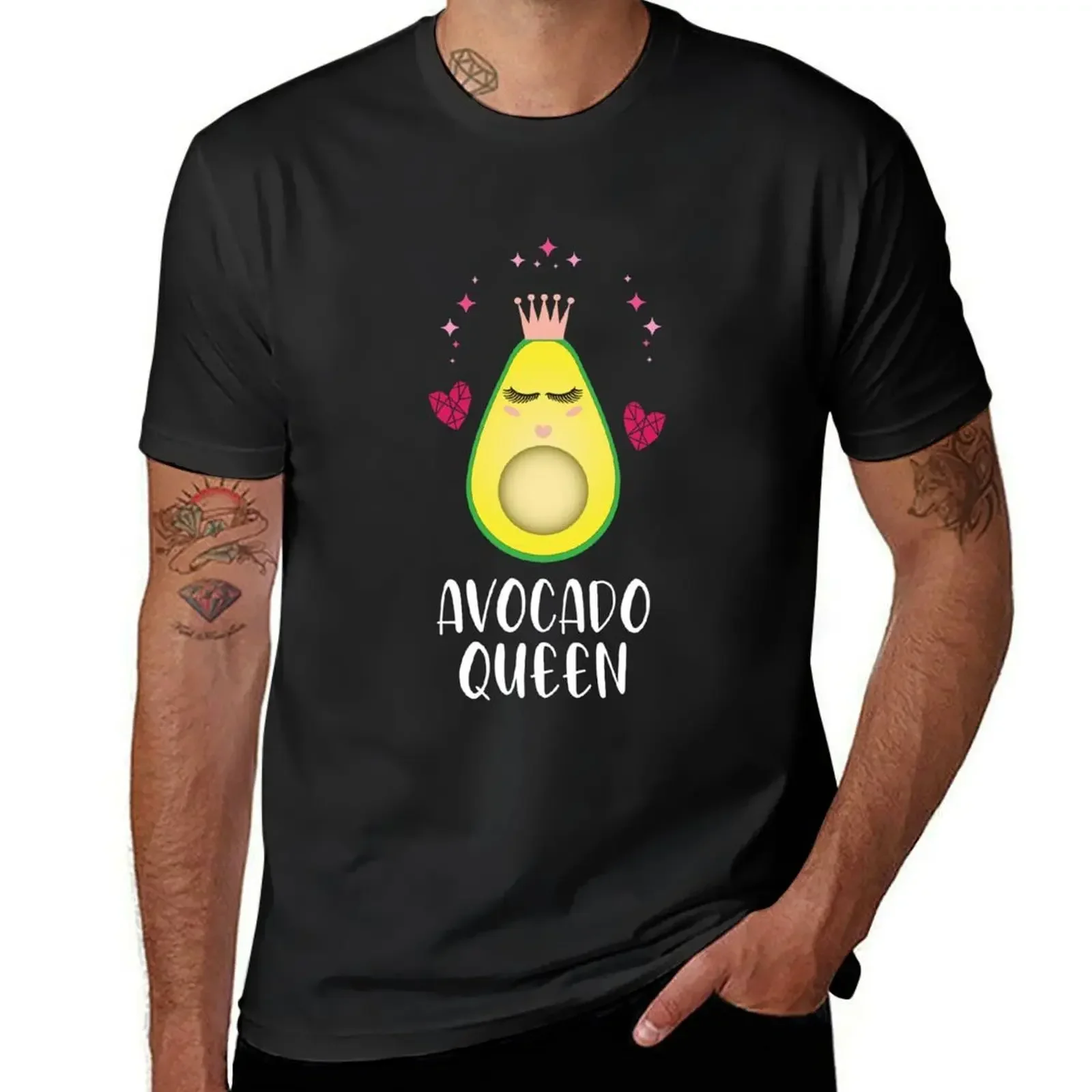 

Avocado Queen - Vegan Women Gift T-shirt vintage blanks summer clothes t shirt for men