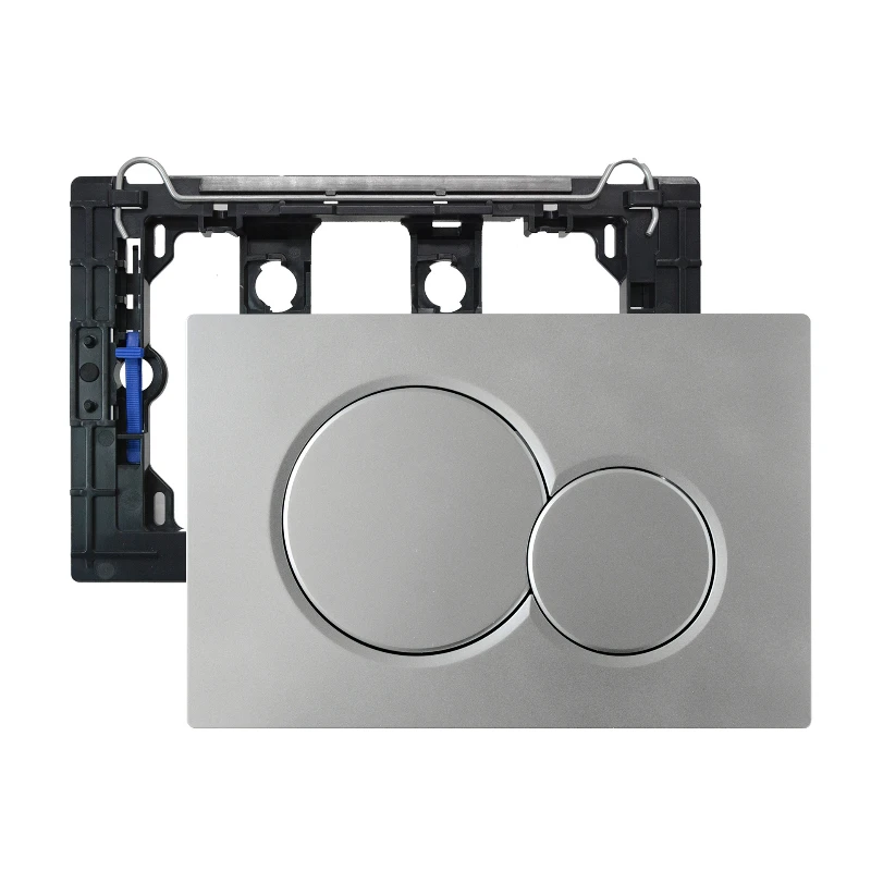 New Matte Silvery Dual Flush Valve Actuator Plate Concealed Cistern Toilet Repair Parts Cisterna Wc Fit for Sigma 01 Push Button