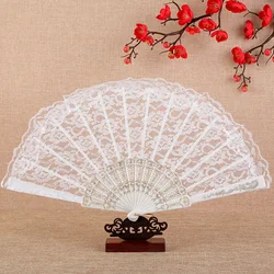 Elegant Retro Lace Hand Fan - Perfect for Summer Dance, Photography Props, and Decorative Display (WHITE)