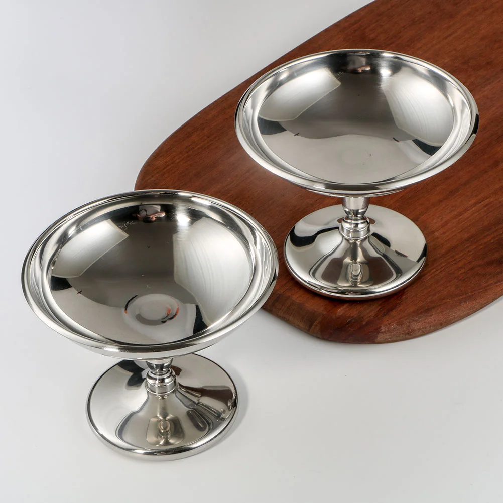

Stainless Steel Ice Cream Cup Fruit Salad Bowl Dessert Serving Dish Snacks Storage Cup For Party Bar Tableware