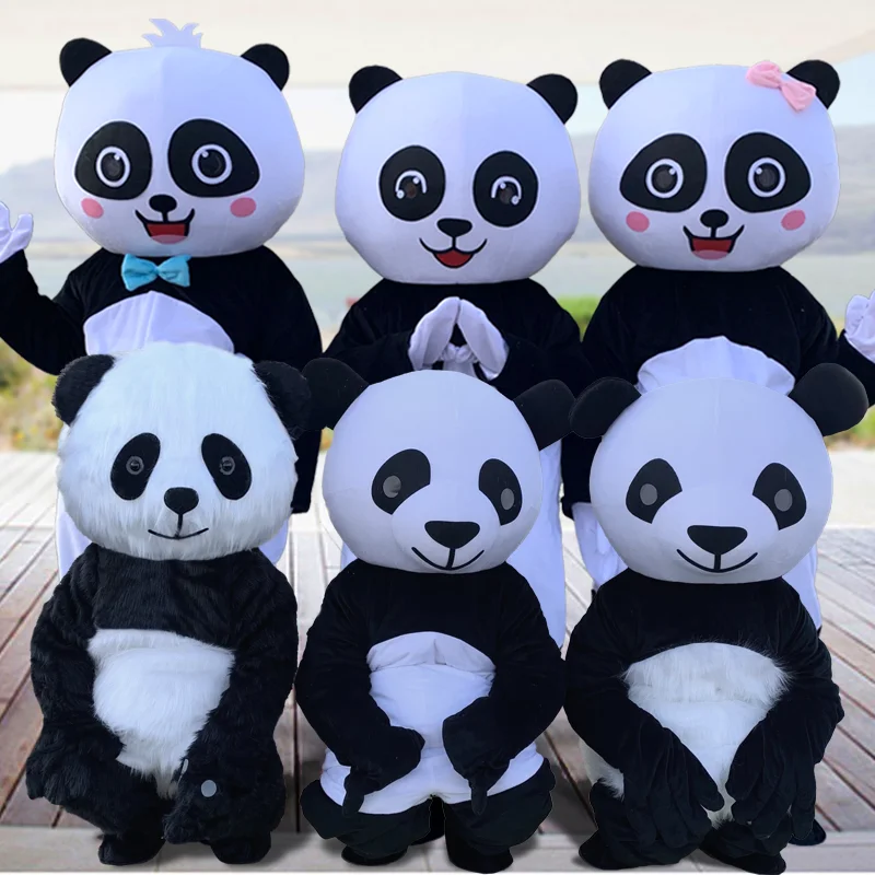 Mascot Costume Panda Cartoon Christmas