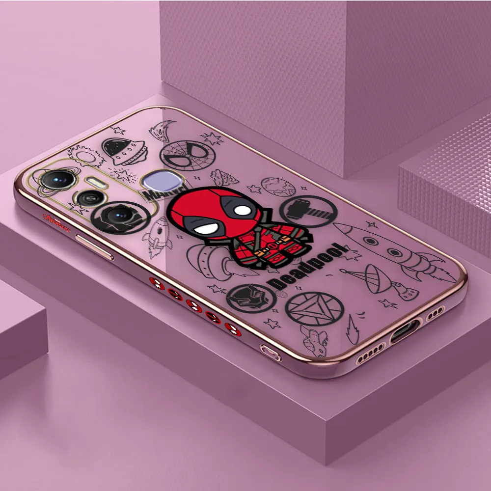 thumbnail image 1 of Cover Smooth E-TPU Phone Case Infinix HOT 40I 30I 30 20 20S 20I 12 12I 11 10S 10I 9 GT10 PLAY PRO Case Marvel Deadpool SpiderMan, 1 of 5
