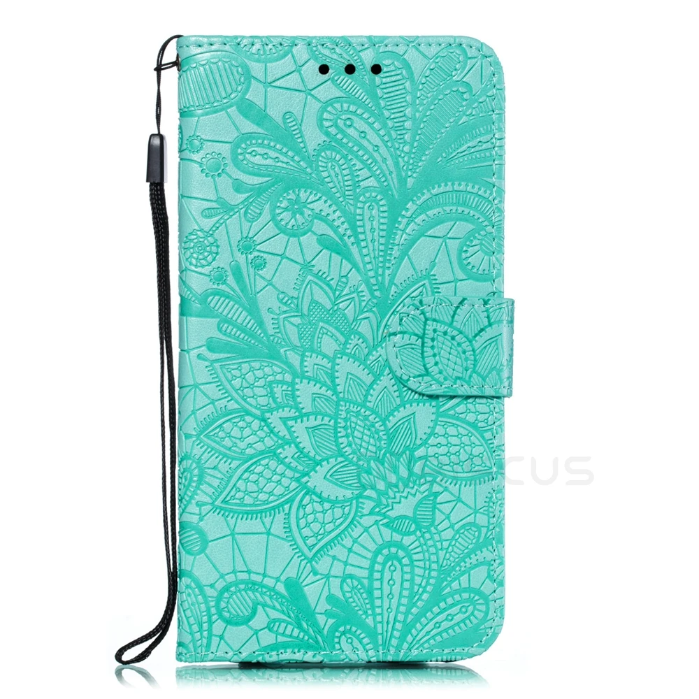 Lace Flower Flip Wallet Leather Phone Case Cover