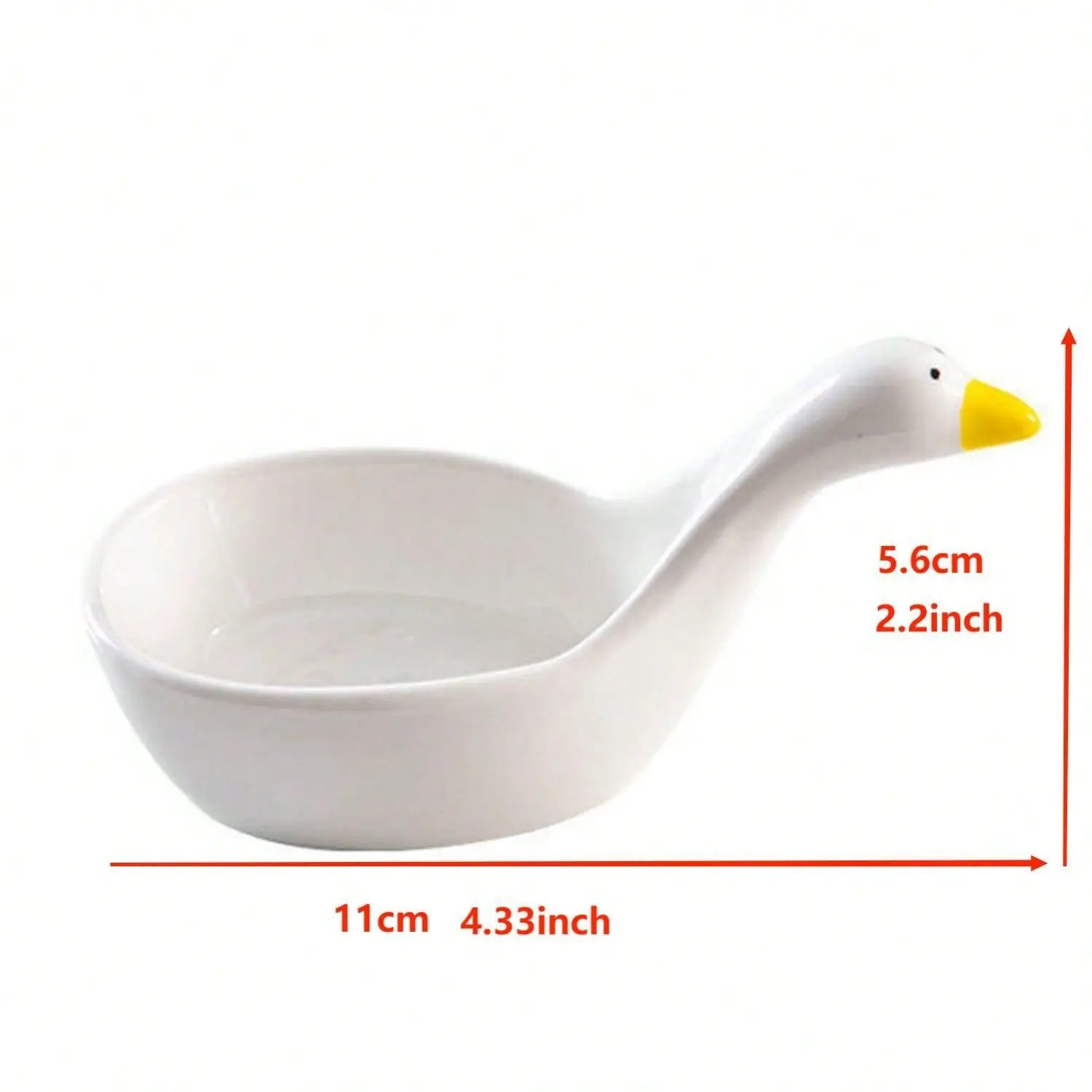 2pcs1set 40ml cute and cute swan/duck shape ceramic seasoning dish, soy sauce dish, chili mustard ketchup,