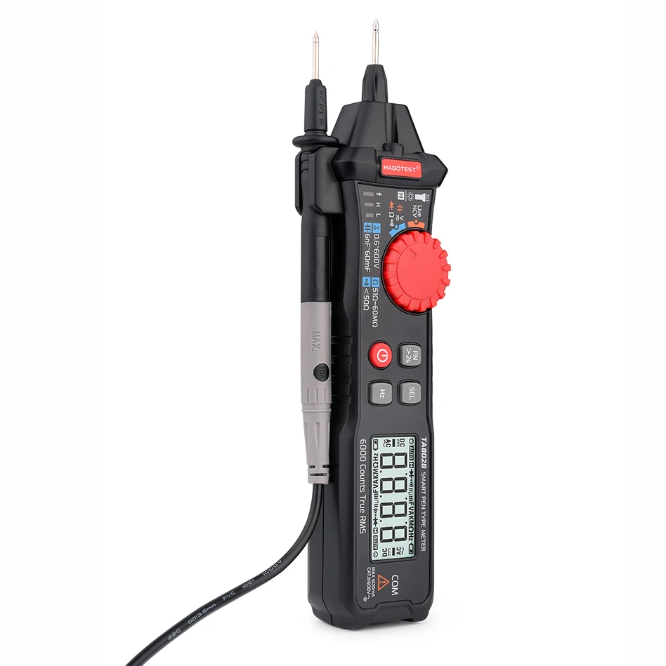 

Habotest TA802B Smart Digital Multimeter 600V Capacitance Frequency Resistance NCV Null/Live Wire Test with CE