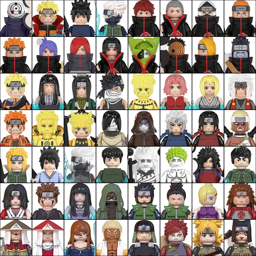 

Sasuke Kakashi Akatsuki Bricks Building Blocks Anime Cartoon Mini Action Figures Naruto minifigures Toys Kids Christmas Gifts