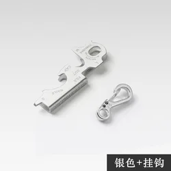 Stainless Steel Multi - Tool Keychain - Compact Outdoor Camping Gadget with Pliers, Screwdriver & Bottle Opener (Slivery)