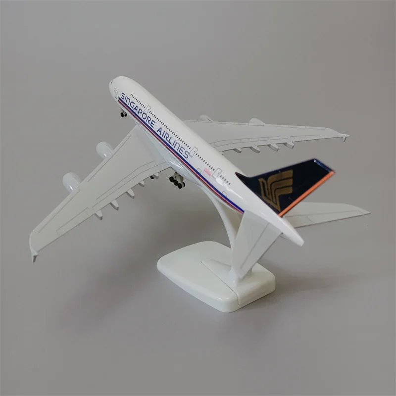 

Alloy Metal Air SINGAPORE Airlines A380 Airplane Model SINGAPORE Airbus 380 Airway Diecast Plane Model Aircraft With Wheels 18cm