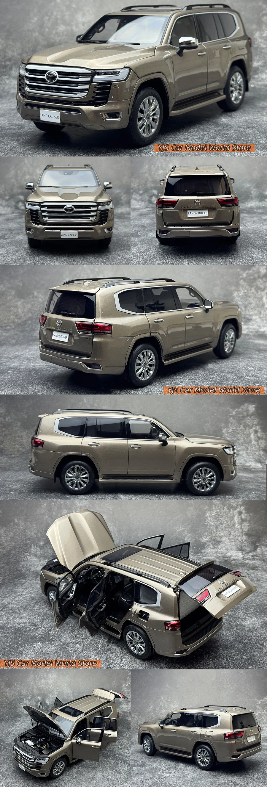 Sd66b6ecaf8be44df94ca3d98f8403a5bB ランクル300 ZX 1/18 ダイキャスト模型 SUV ギフト コレクション