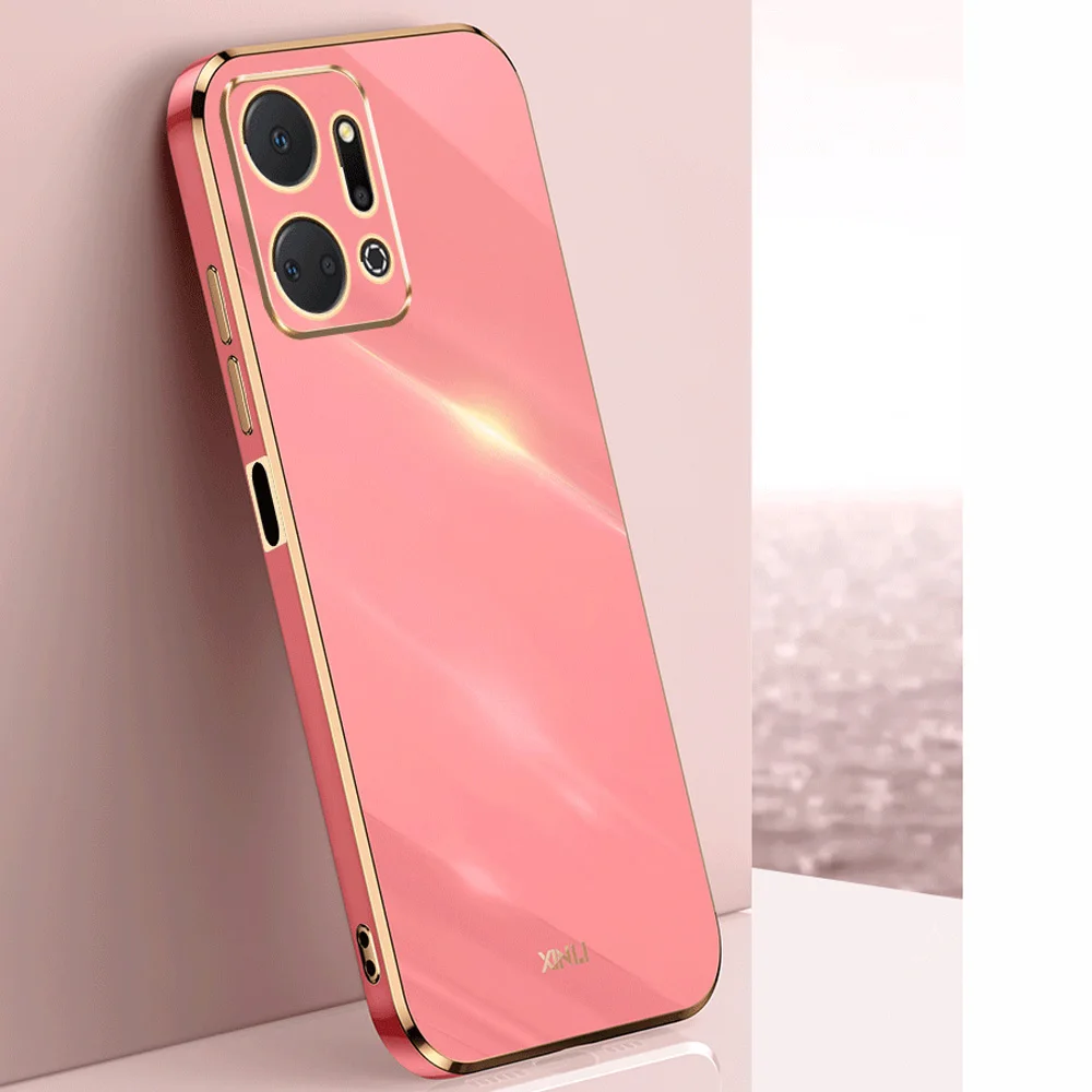 Luxury Square Plating Shockproof Silicone Phone Case with Enhanced Protection