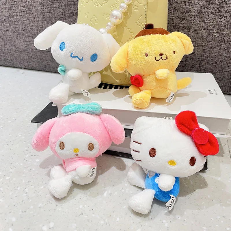 

Sanrio Pendant HelloKitty Kulomi Purin Cinnamoroll Plush Pendant Yugui Dog Doll Wholesale Small Gift Doll Keychain Plush Toy