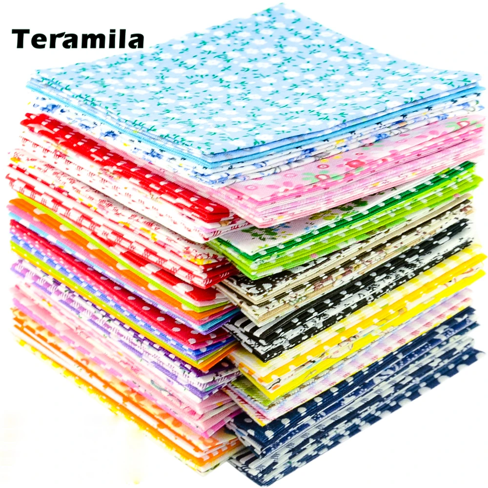 Teramila Various Fabric Sets Cotton Fabric For Sewing Charm Handicraft Patchwork Cloth Quilting Needelwork Tilda No Repeat Desig
