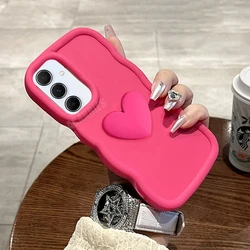 Love Heart Candy Wavy Silicone Case - Soft Cover for M15 (AX Rose red)