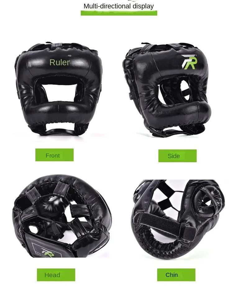 Boxing Headwear: Adult Fully Protective Combat Helmet, Thickened, Sanda Protective Equipment, Muay Thai Headwear.