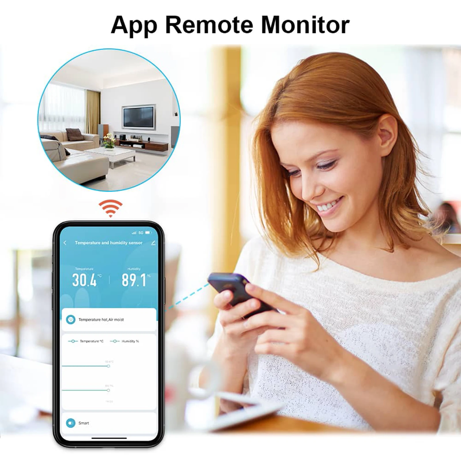 ZigBee Temperature and Humidity Sensor Tuya Smart Life Remote Intelligent Scene Linkage Voice Google Assistant Alexa temperature humidity meter temperature humidity sensor