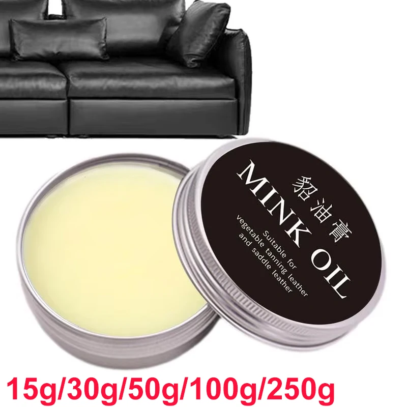 Leather Repair Kit Mink Oil Cream For Leather Shoes Bags Leather Care Maintenance 15g/30G/50G/100G/250G Refurbishing paste