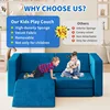 10PCS Modular Kids Play Couch 10 in 1 Toddler Couch for Playing, Creativing Sleeping, Indoor Kids Sofa for Boys and Girls (Blue) 5