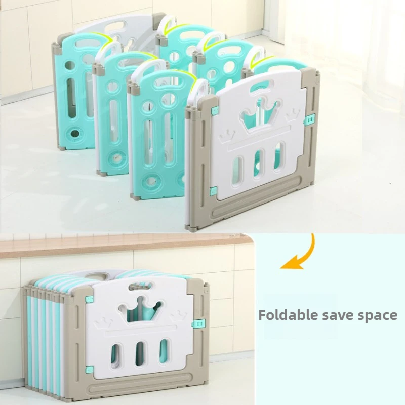 10Panels Baby Safety Playpen with Free Mat Kids Safety Guardrail Ball Pool Pit Indoor Activity Play Center Crawling Fence