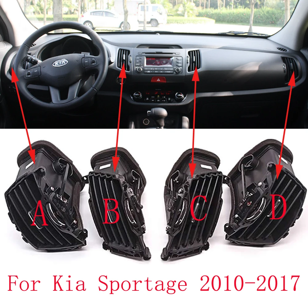 HAOCHEN Accessori Auto Per Kia Sportage 2010-2017 Cruscotto Aria Condizionata Uscita Console Centrale Ventilazione