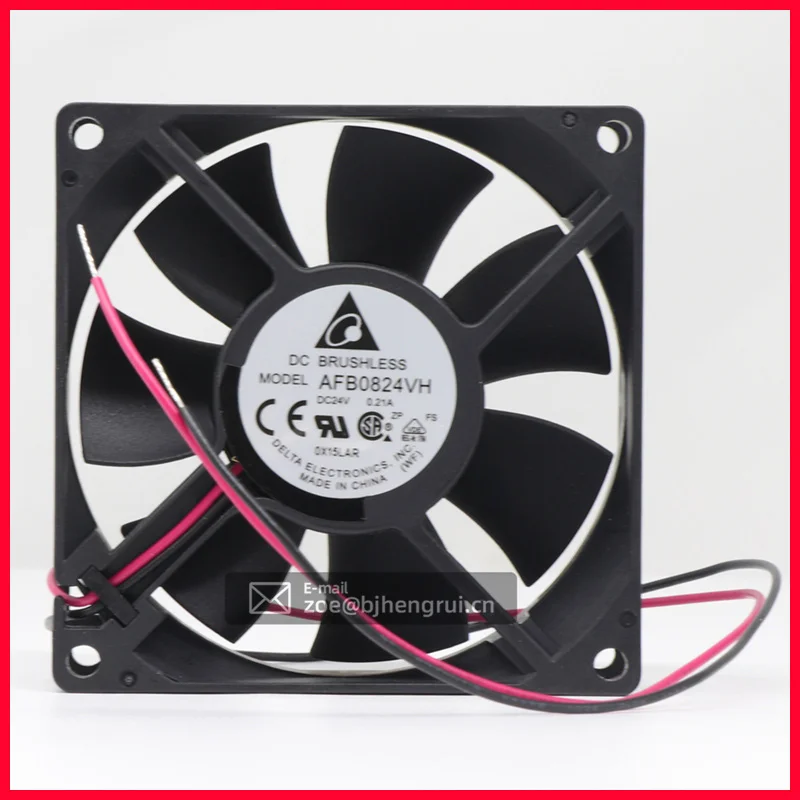 

AFB0824VH 24V DC 3.36W 2600RPM 80x80x25mm 8025 8cm 0.36A Case double ball bearing cabinet axial cooling Fan