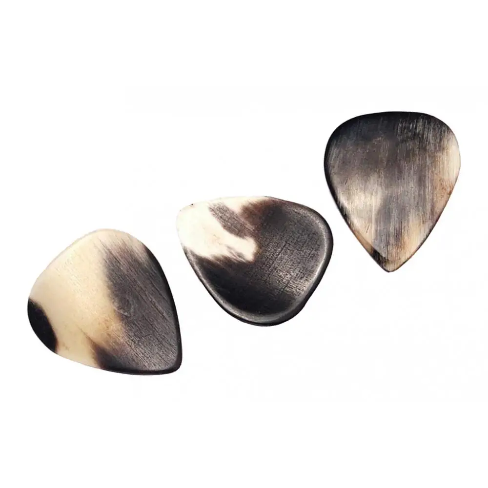 3pcs alo Horn Folk Guitar Pick Plectrums Set for Acoustic Guitar