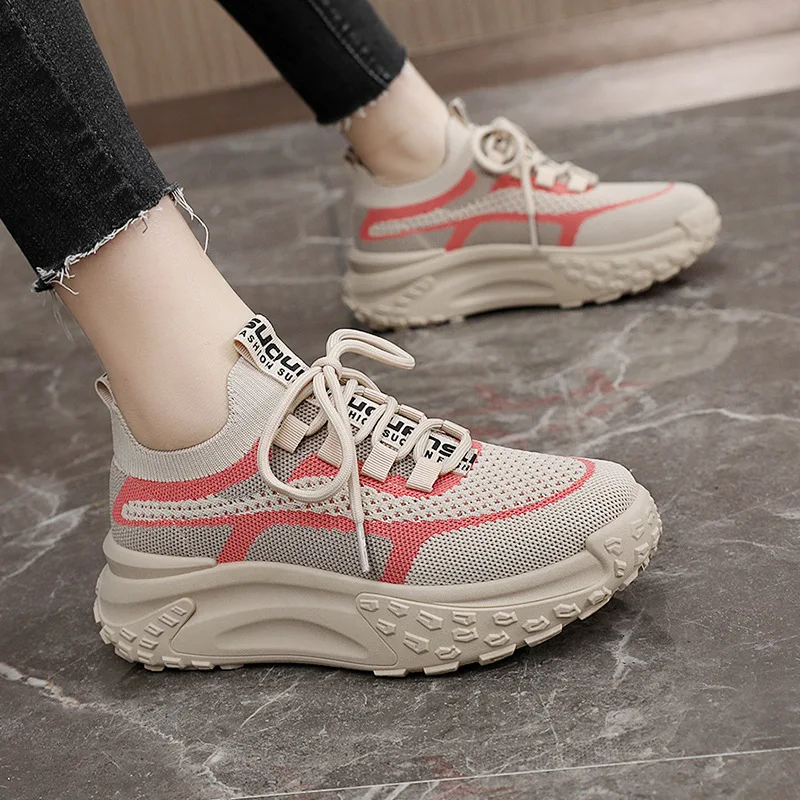 New net shoes women's net shoes 2024 summer trend thick sole increase