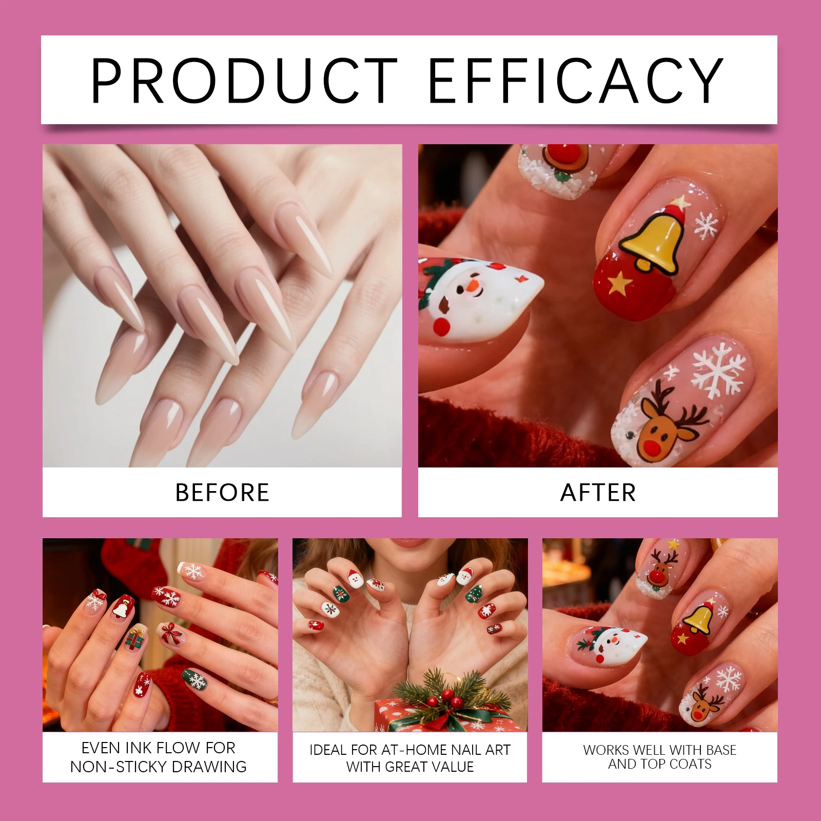 Nail Art Pen DIY Painting Fine Tip Long Lasting Color Smooth Drawing Water Based Waterproof Quick Dry Professional Beginner - 5